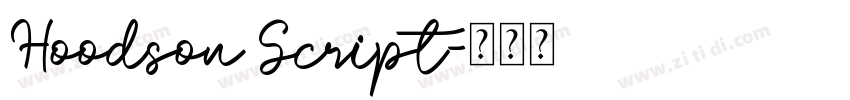 Hoodson Script字体转换